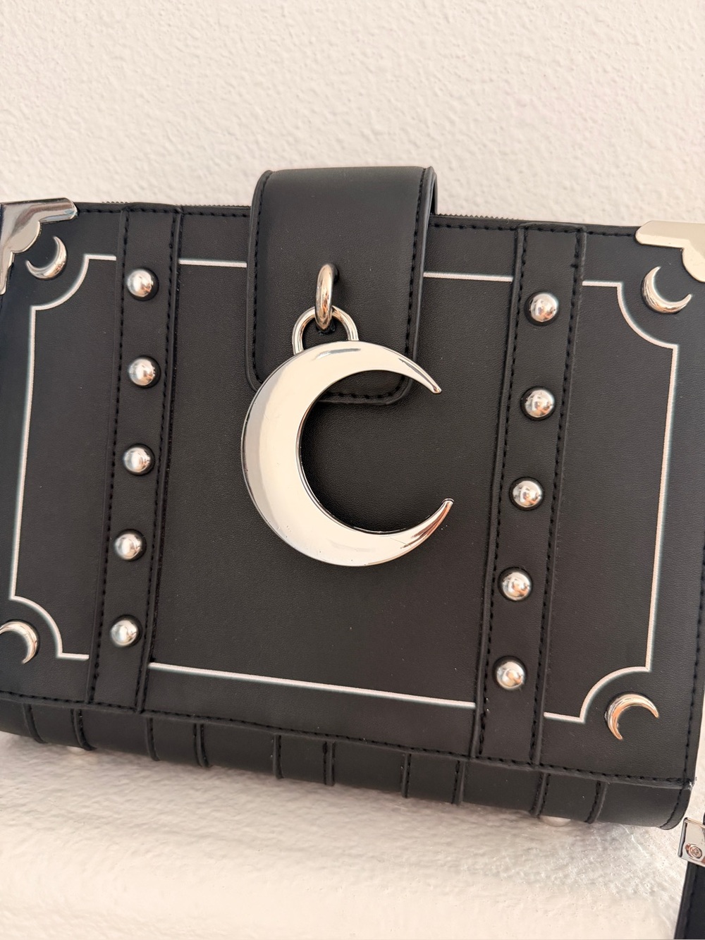 Killstar Myth Handbag Crescent Moon Spell Book Crossbody Goth Witchy
